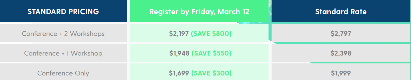 Standard Pricing Standard Pricing