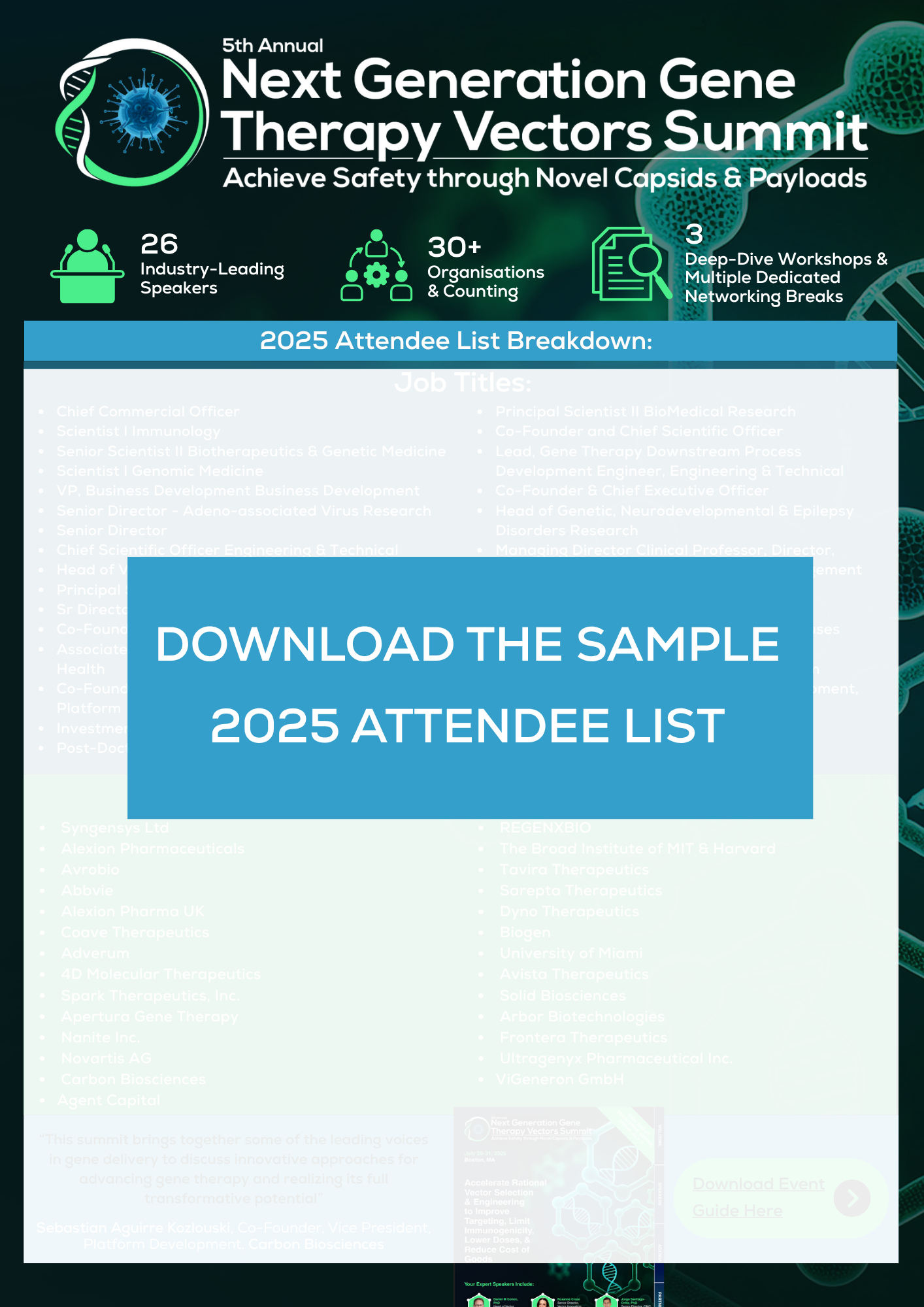 5th_Next_Generation_Gene_Therapy_Vectors_Summit_Sample_Attendee_List